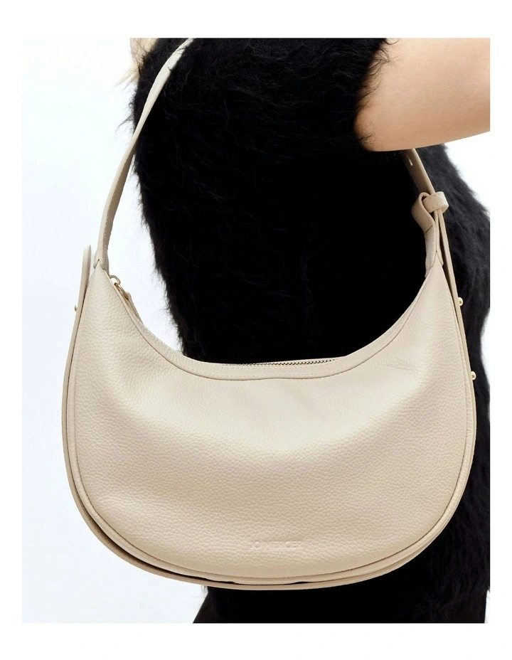 Taya Shoulder Bag in Off White Leather image 2
