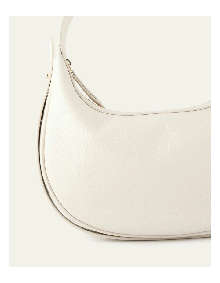 Taya Shoulder Bag in Off White Leather image 3