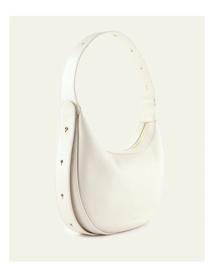 Taya Shoulder Bag in Off White Leather image 6