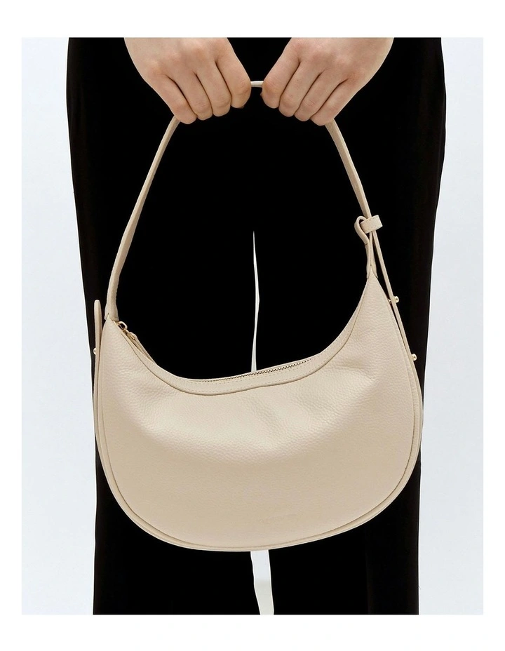 Taya Shoulder Bag in Off White Leather image 7