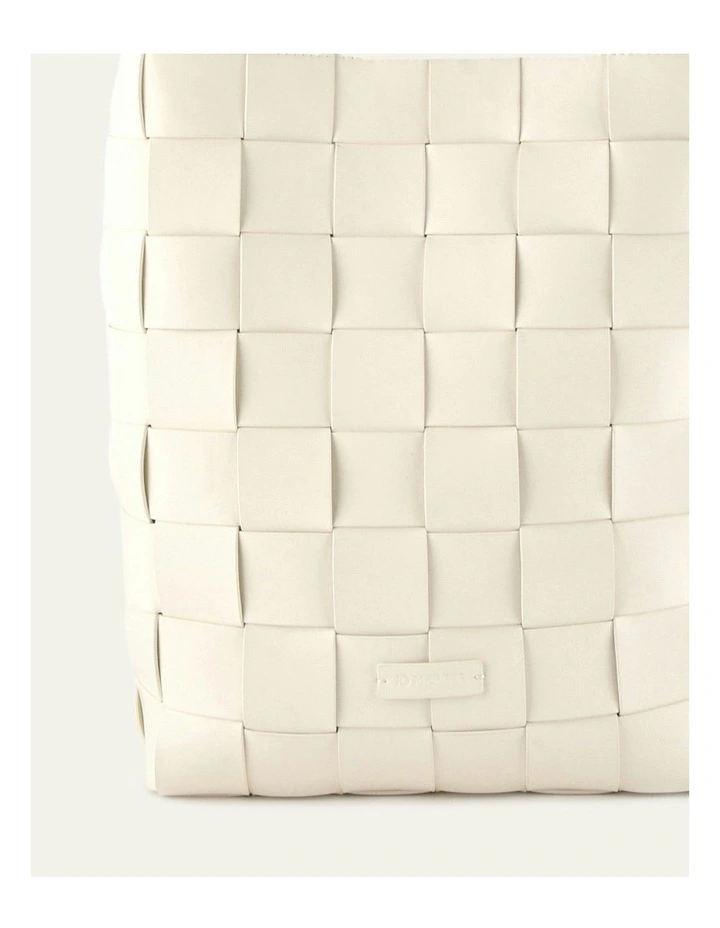 Haze Tote Bag in Off White Leather image 3