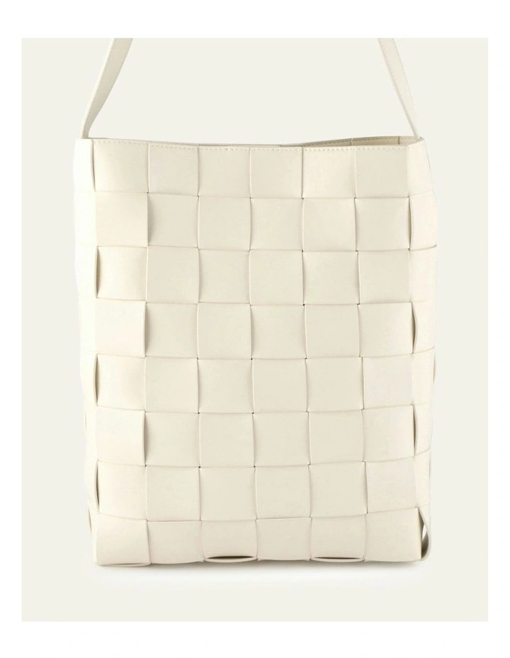 Haze Tote Bag in Off White Leather image 4