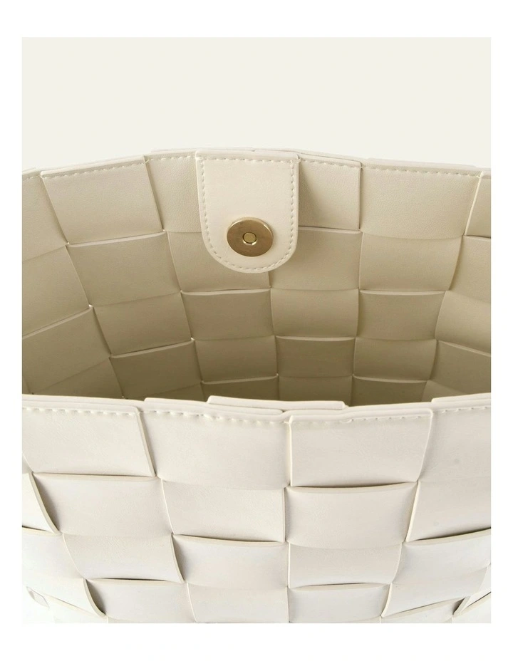 Haze Tote Bag in Off White Leather image 5