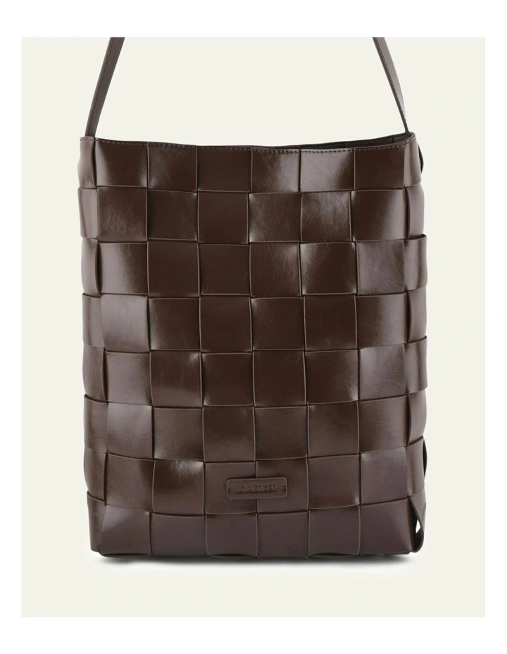 Haze Tote Bag in Bitter Choc Leather image 1