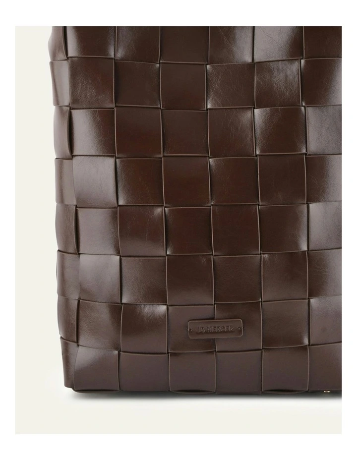 Haze Tote Bag in Bitter Choc Leather image 3