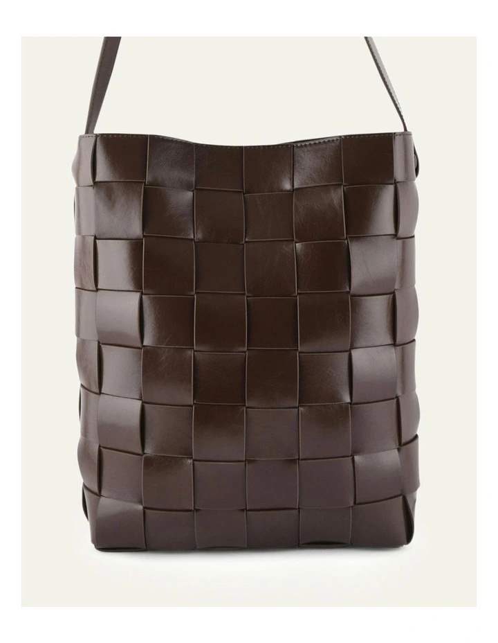 Haze Tote Bag in Bitter Choc Leather image 4