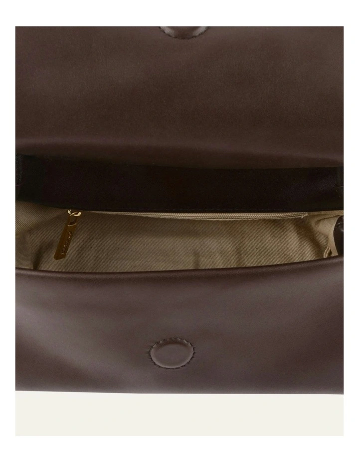 Orchid Shoulder Bag in Bitter Choc Leather image 5