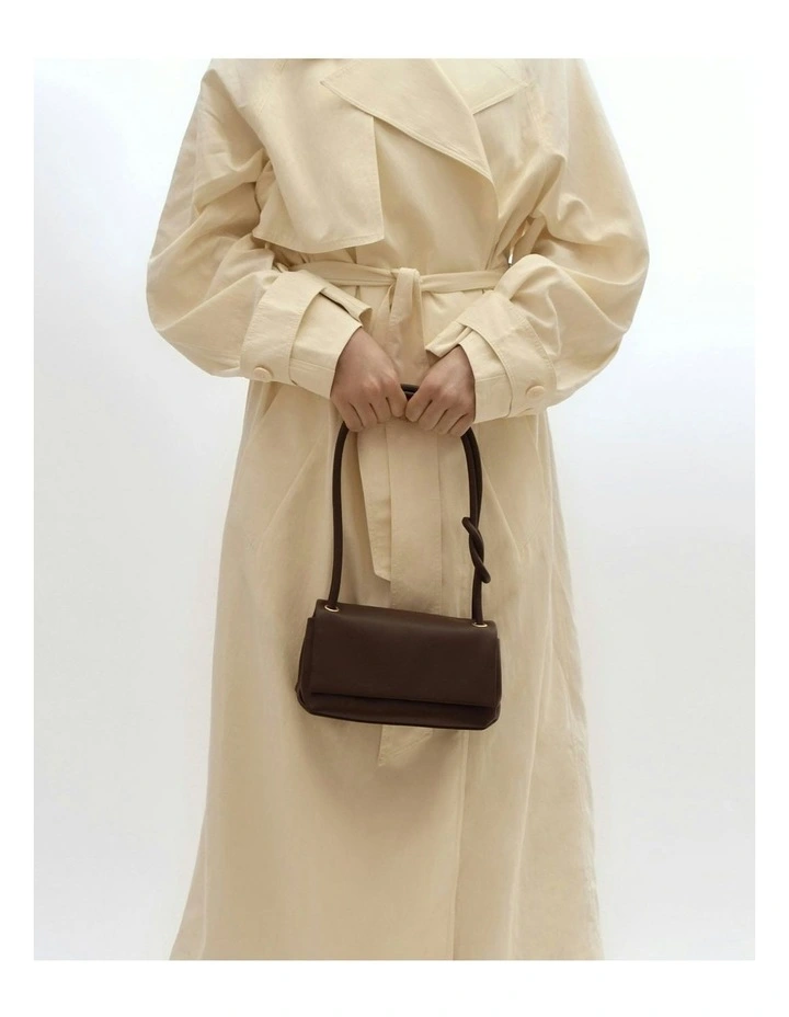 Orchid Shoulder Bag in Bitter Choc Leather image 7