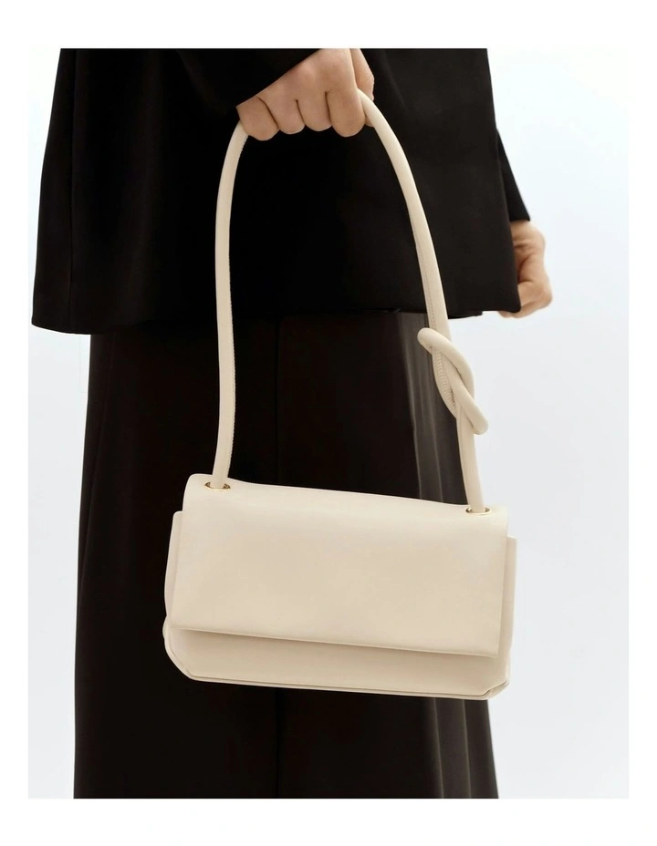 Orchid Shoulder Bag in Off White Leather image 2