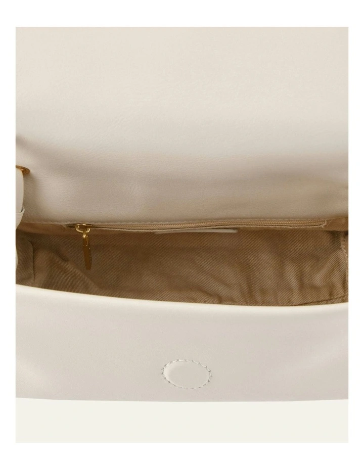 Orchid Shoulder Bag in Off White Leather image 5