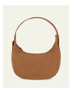 Taya Shoulder Bag in Biscuit Suede