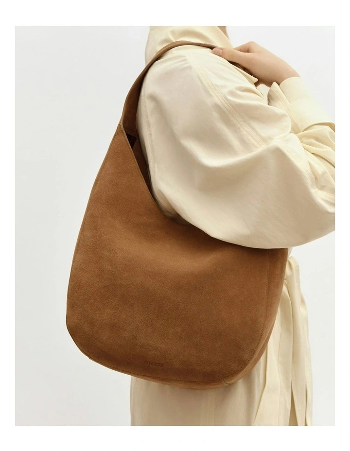 Antonia Tote Bag in Biscuit Suede image 6