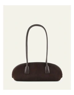 Rusty Shoulder Bag in Bitter Choc Suede
