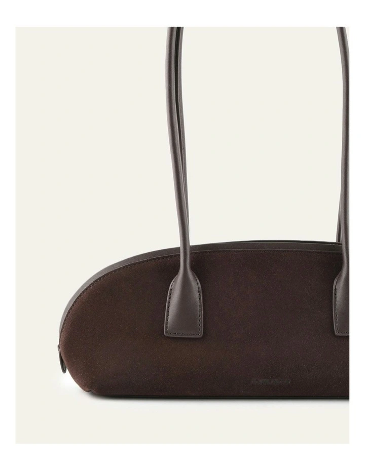 Rusty Shoulder Bag in Bitter Choc Suede image 3
