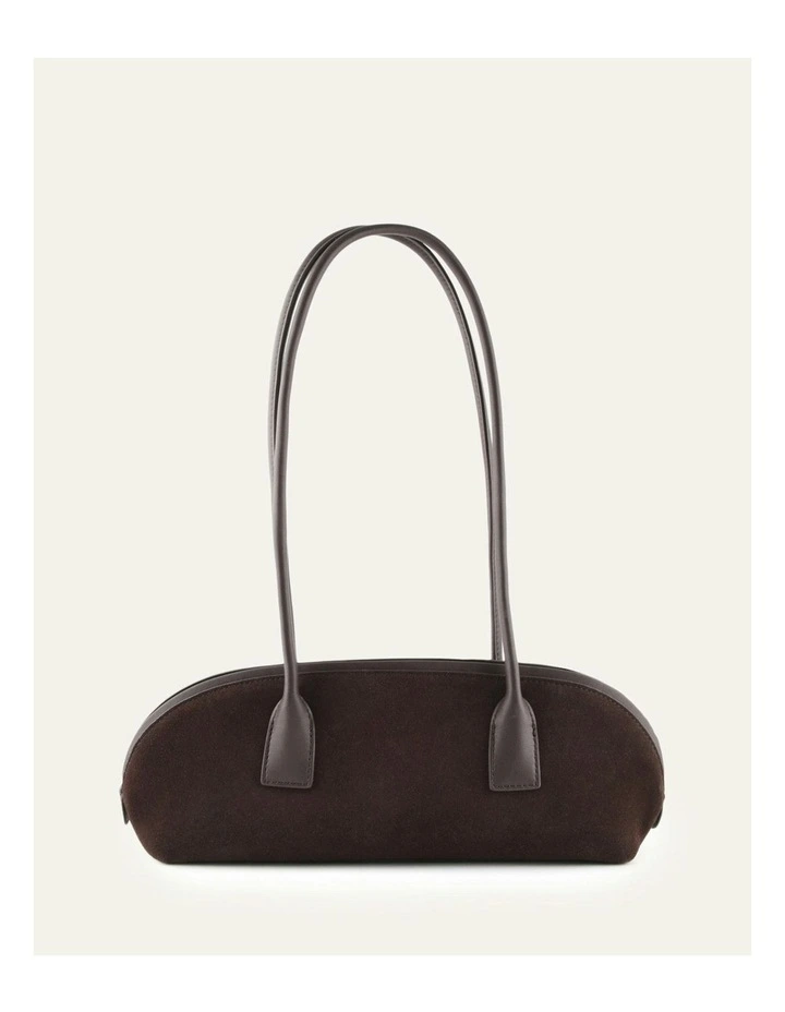 Rusty Shoulder Bag in Bitter Choc Suede image 4