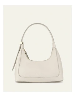 Isabel Shoulder Bag in Off White Leather