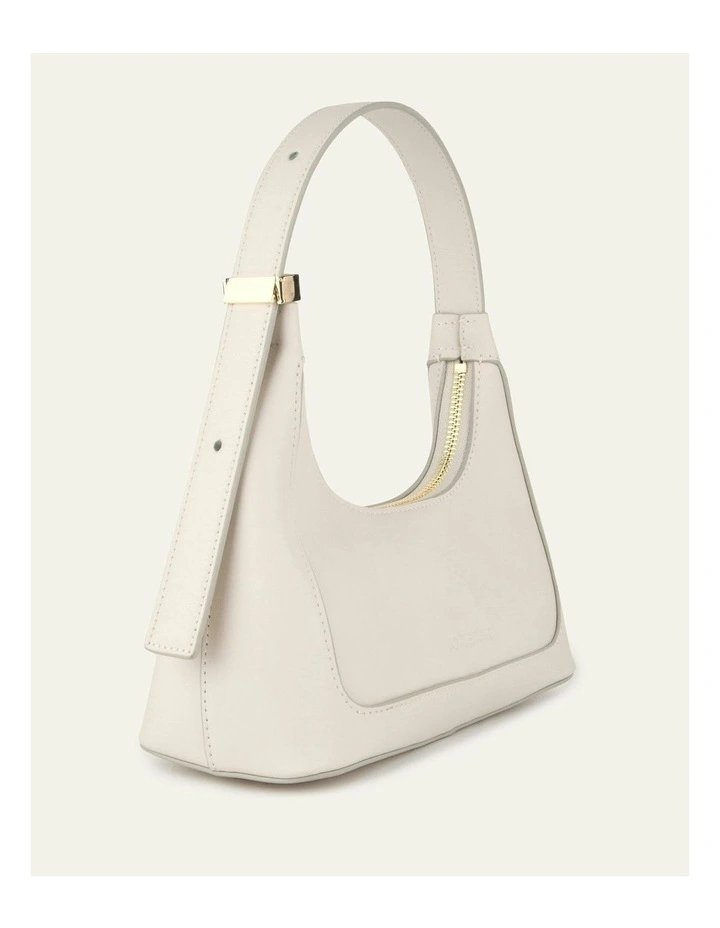 Isabel Shoulder Bag in Off White Leather image 3