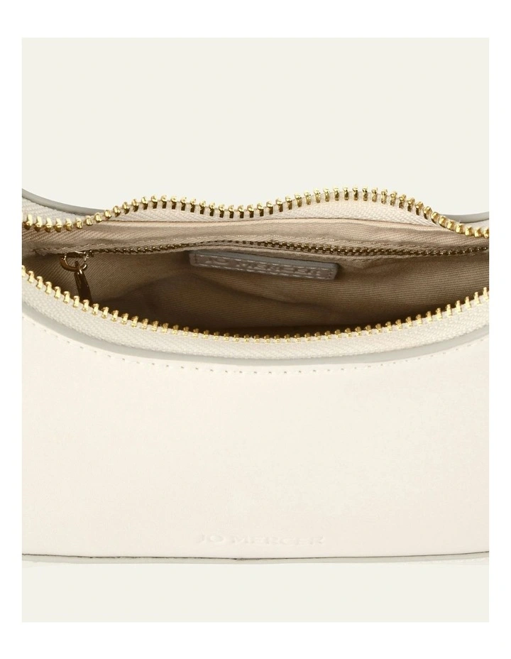 Isabel Shoulder Bag in Off White Leather image 5