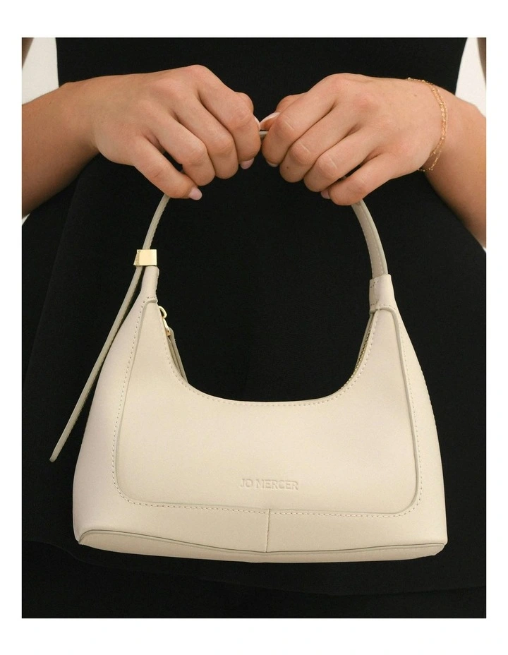 Isabel Shoulder Bag in Off White Leather image 6