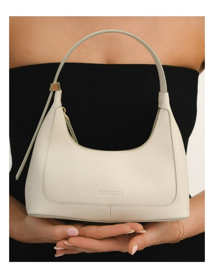 Isabel Shoulder Bag in Off White Leather image 7