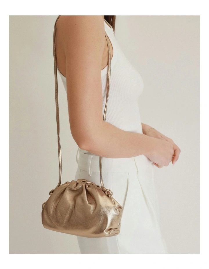 Bambie Cross Body Bag in Gold Leather image 2