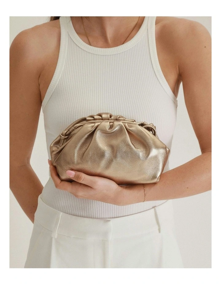 Bambie Cross Body Bag in Gold Leather image 7