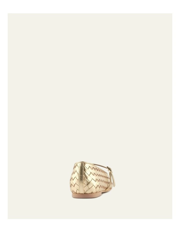 Sailor Leather Ballet Flats in Gold image 4