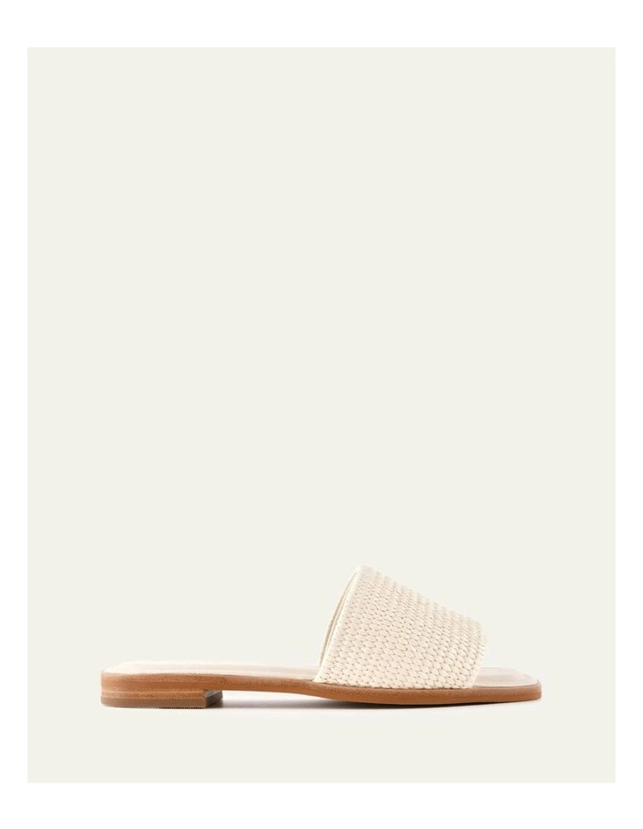 Picasso Flat Slides in Off White Raffia image 1