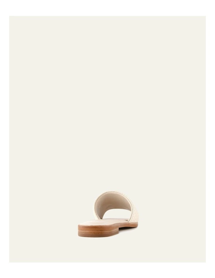 Picasso Flat Slides in Off White Raffia image 4
