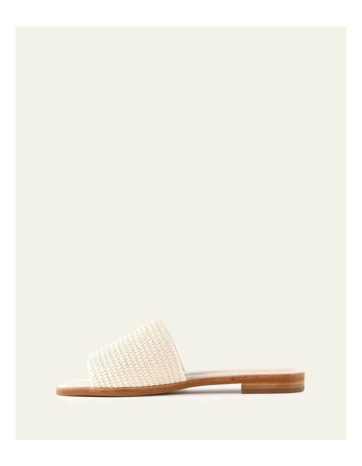 Picasso Flat Slides in Off White Raffia image 5