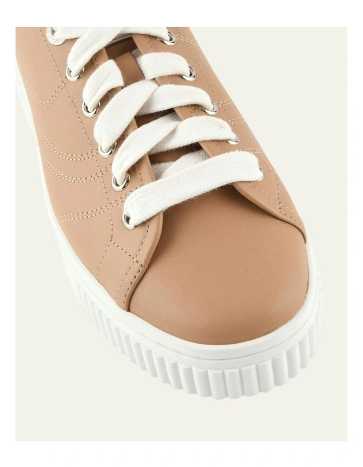 Capri Leather Sneakers in Tan image 3
