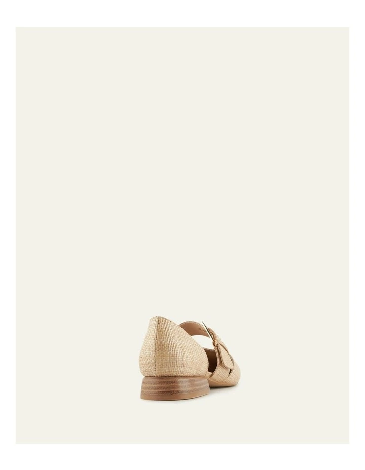 Neela Dress Flats in Tan Raffia image 4