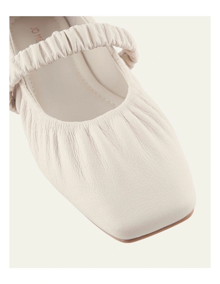 Keely Leather Flats Ballet in Off White image 3
