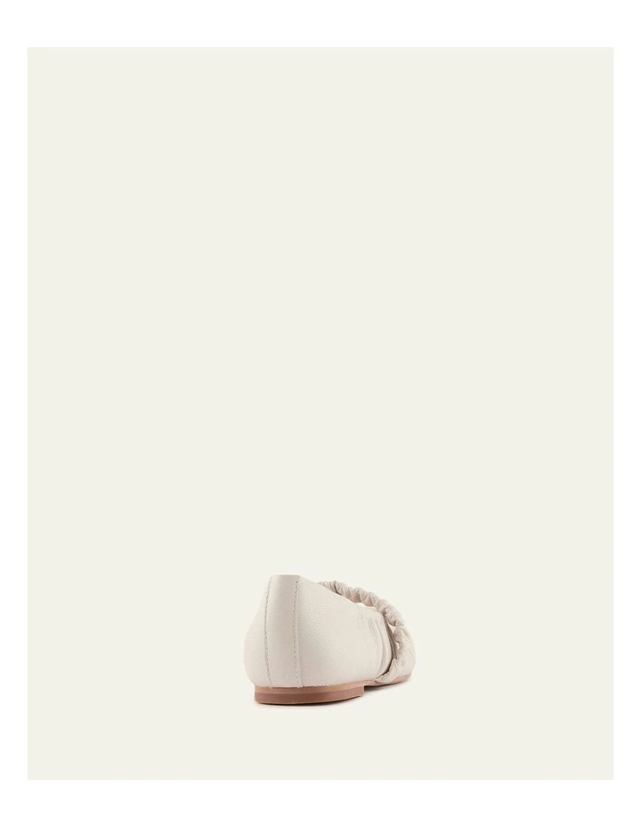 Keely Leather Flats Ballet in Off White image 4