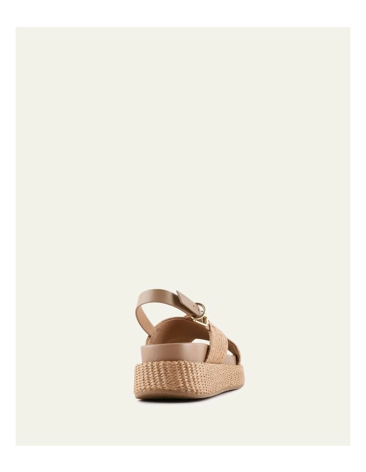 Mikey Flat Sandals in Tan Raffia image 5