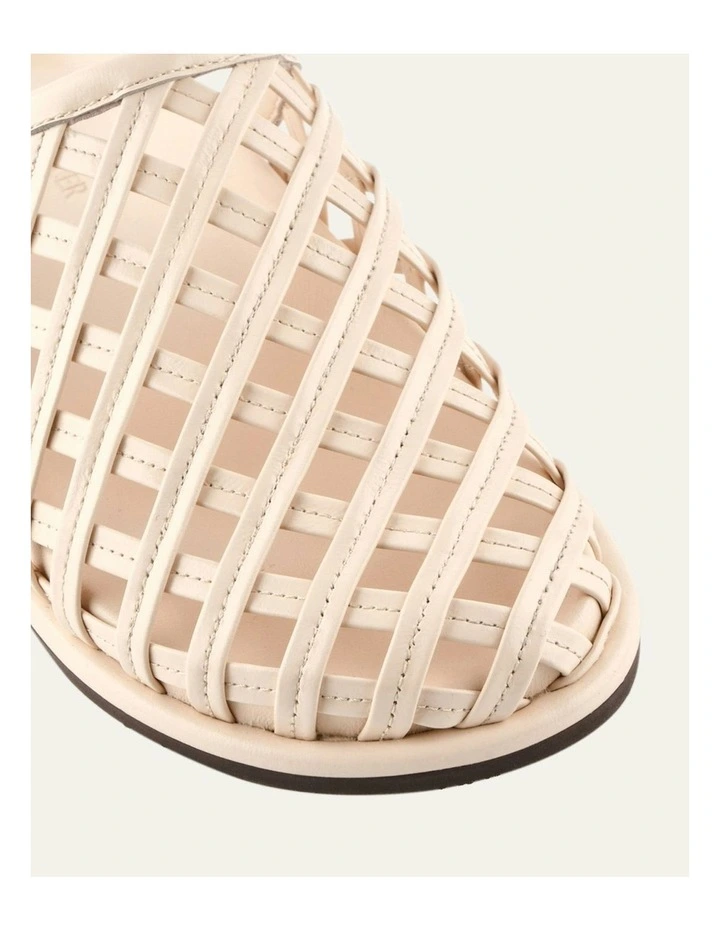 Oran Flat Slides Leather in Vanilla image 3