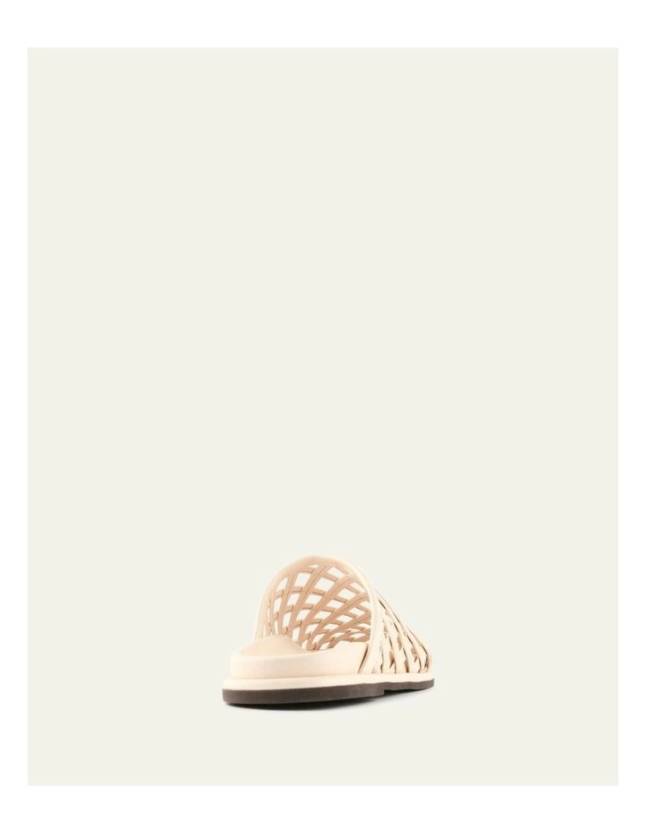 Oran Flat Slides Leather in Vanilla image 5