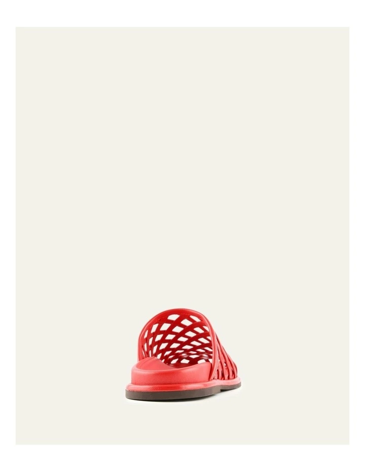 Oran Flat Slides Leather in Red image 5