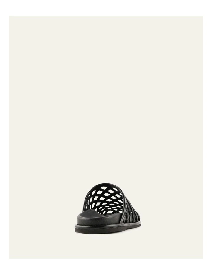 Oran Flat Slides Leather in Black image 4