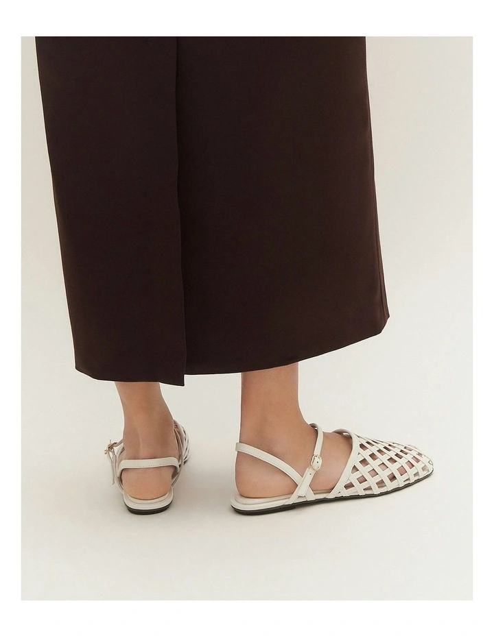 Eros Casual Leather Flats in White image 2