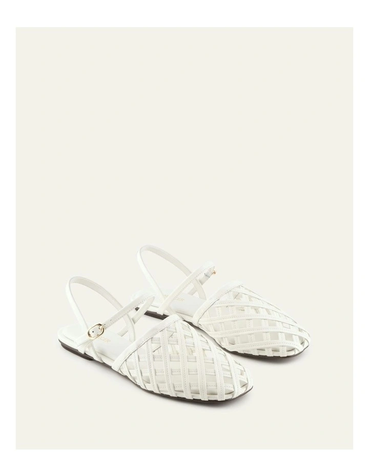 Eros Casual Leather Flats in White image 3