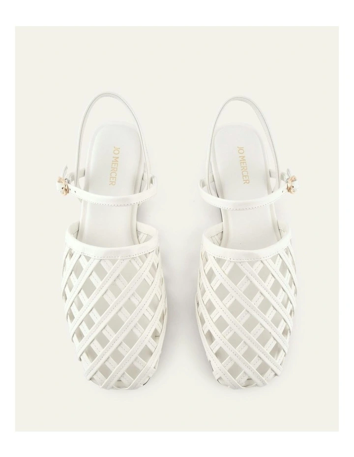 Eros Casual Leather Flats in White image 7