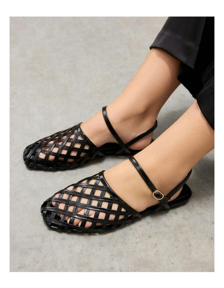 Eros Casual Leather Flats in Black image 2