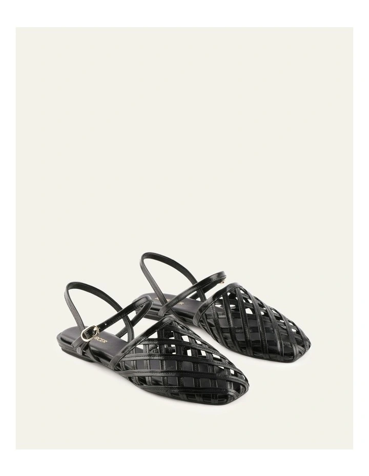 Eros Casual Leather Flats in Black image 3