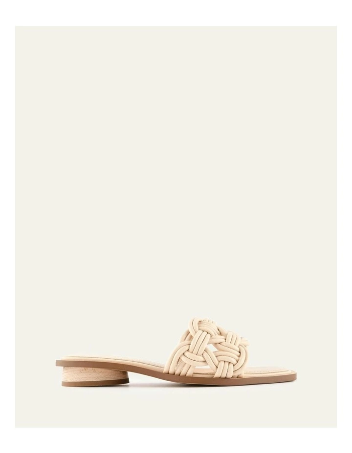 Corta Flats Leather Sandals in Vanilla image 1