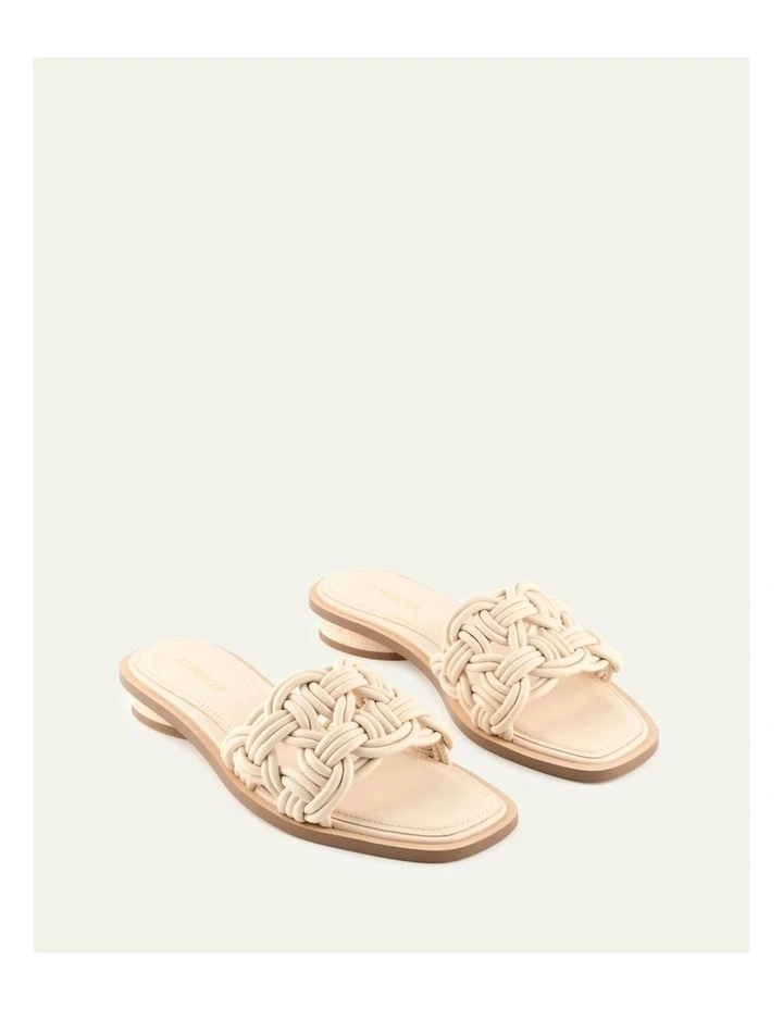 Corta Flats Leather Sandals in Vanilla image 2