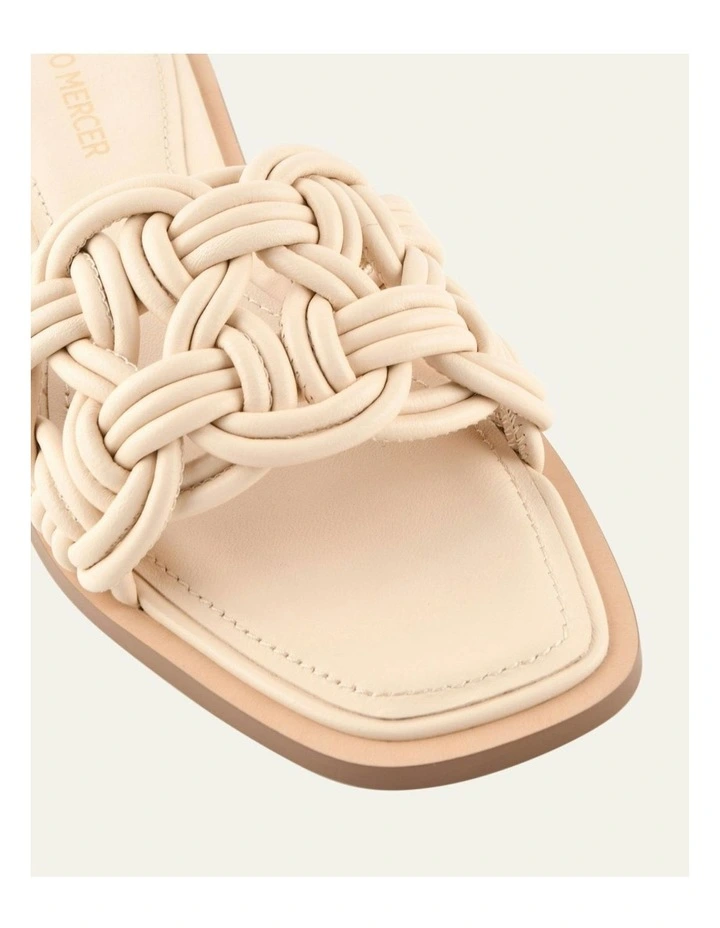 Corta Flats Leather Sandals in Vanilla image 3