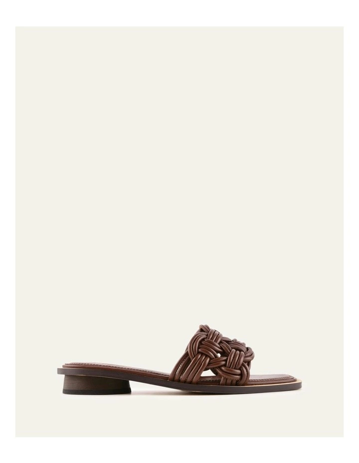 Corta Flats Leather Sandals in Pecan image 1