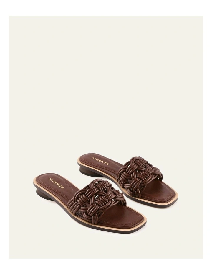 Corta Flats Leather Sandals in Pecan image 3
