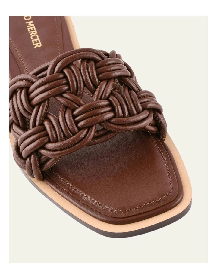 Corta Flats Leather Sandals in Pecan image 4